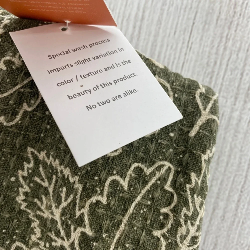Rachel Ashwell The Farmhouse Kitchen Towels (3) Green Fall Acorn Leaf Autumn